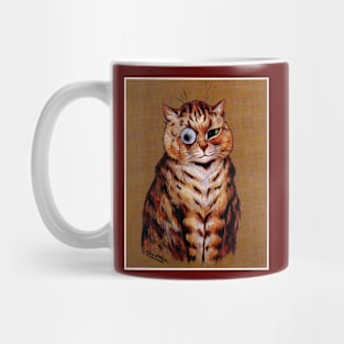 Cat : A Louis Wain abstract psychedelic Aristo-cat Art Print Mug